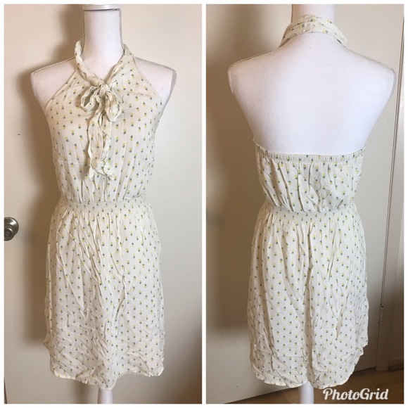 Jessica Simpson Pineapple Halter Mini Dress Small